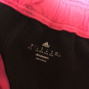 ADIDAS BLACK AND PINK SWEAT PANTS